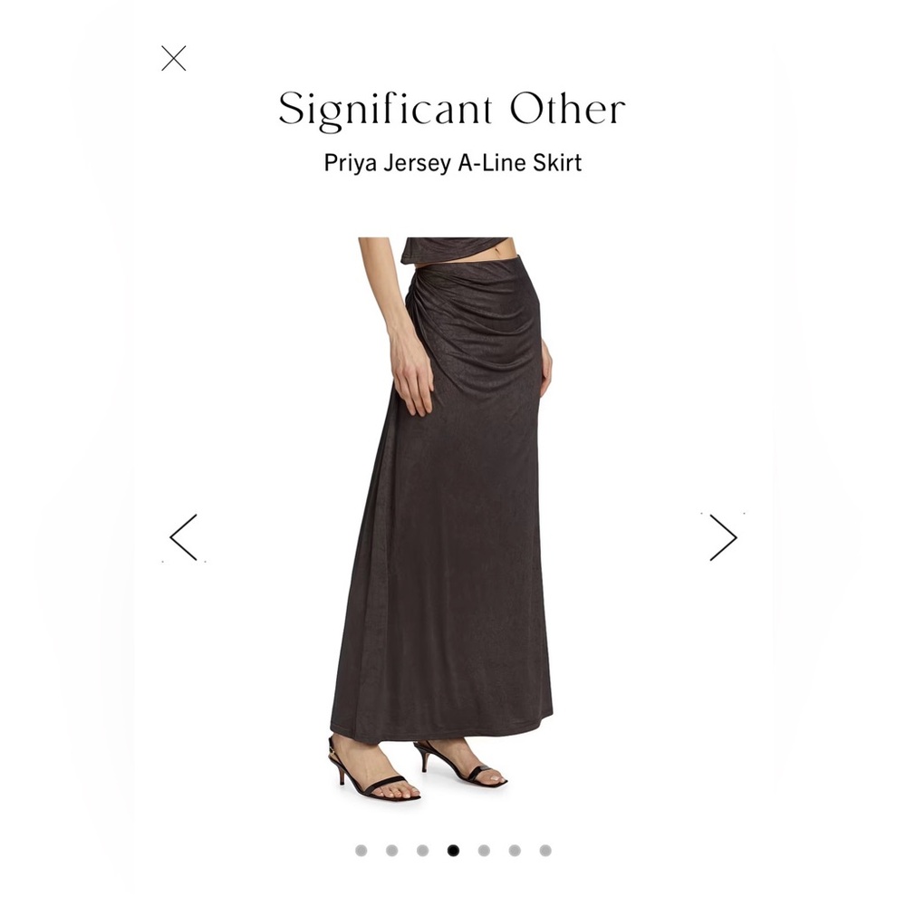 Priya Elegant A-Line Skirt - Charcoal